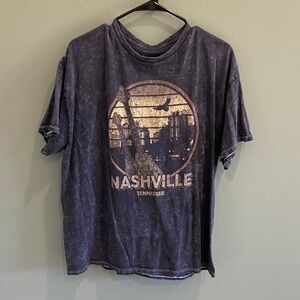Nashville Skyline Graphic Tee - Dark Blue